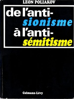 cover image of De l'antisionisme à l'antisémitisme